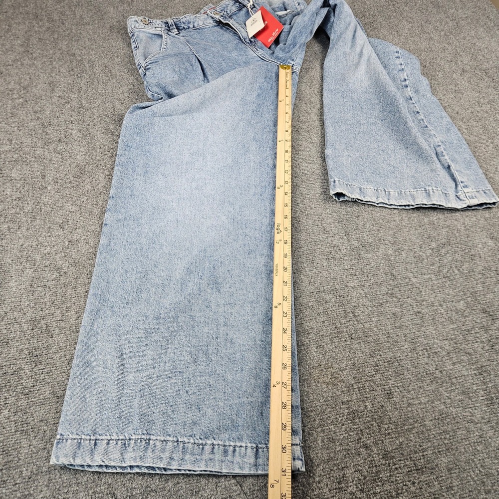Lucky Brand Palazzo Wide Leg Rigid Denim Jeans Light Wash Blue 6/28 R New - Picture 7 of 16